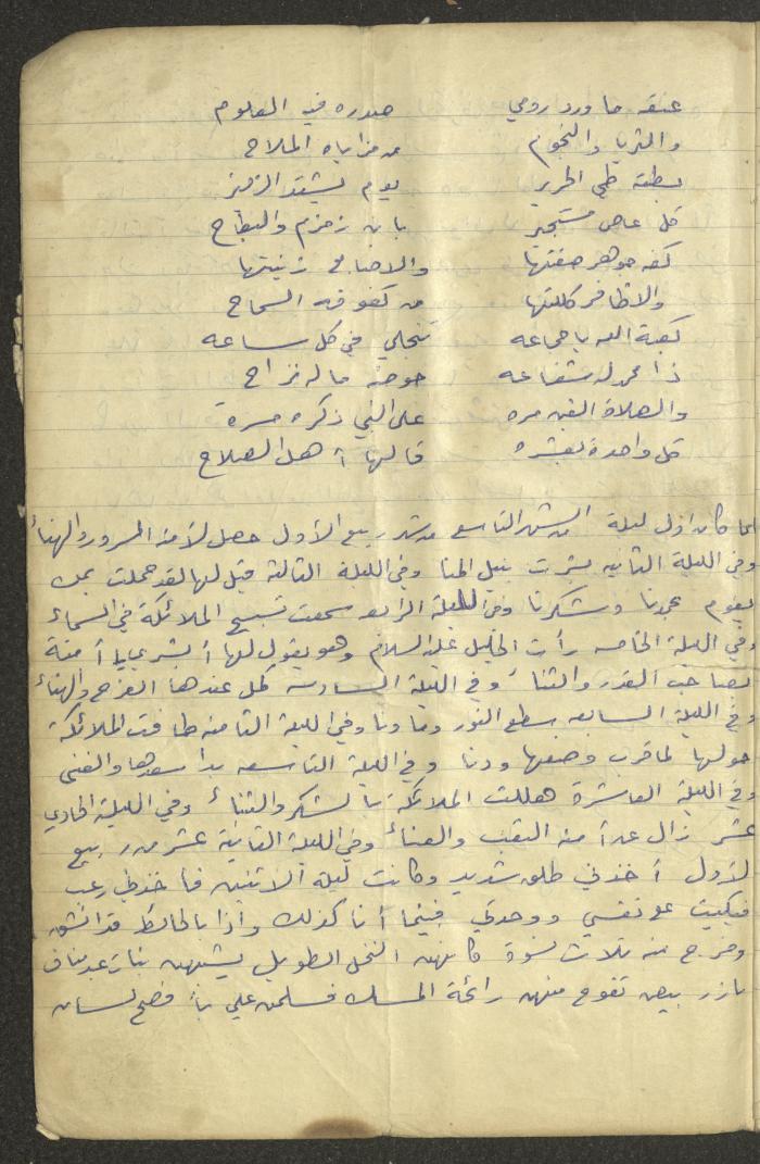 دفتر لعمر عميرة يحتوي قصائد شعرية
