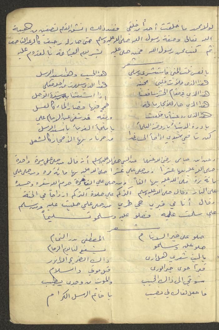 دفتر لعمر عميرة يحتوي قصائد شعرية