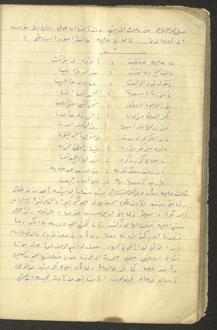 دفتر لعمر عميرة يحتوي قصائد شعرية