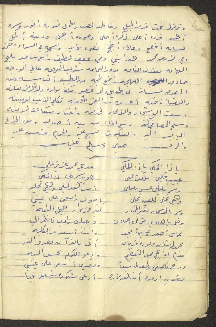 دفتر لعمر عميرة يحتوي قصائد شعرية