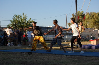 A Photograph of the PCS "Mobile Circus" Show in Jenin, 2010
