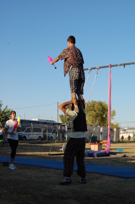 A Photograph of the PCS "Mobile Circus" Show in Jenin, 2010