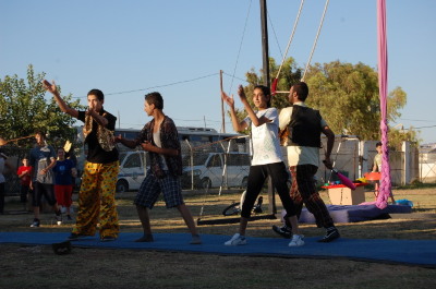 A Photograph of the PCS "Mobile Circus" Show in Jenin, 2010