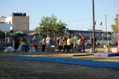 A Photograph of the PCS "Mobile Circus" Show in Jenin, 2010