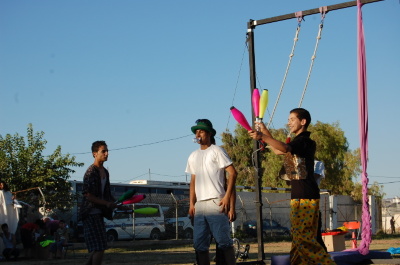 A Photograph of the PCS "Mobile Circus" Show in Jenin, 2010