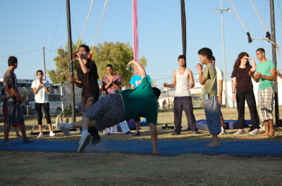 A Photograph of the PCS "Mobile Circus" Show in Jenin, 2010