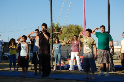 A Photograph of the PCS "Mobile Circus" Show in Jenin, 2010