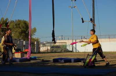 A Photograph of the PCS "Mobile Circus" Show in Jenin, 2010