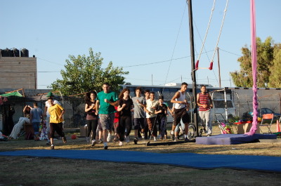 A Photograph of the PCS "Mobile Circus" Show in Jenin, 2010