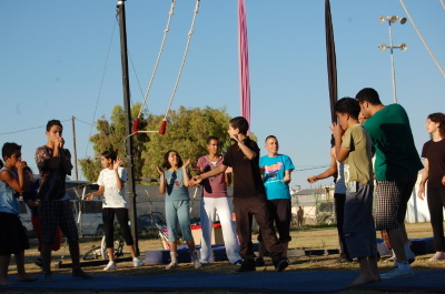 A Photograph of the PCS "Mobile Circus" Show in Jenin, 2010