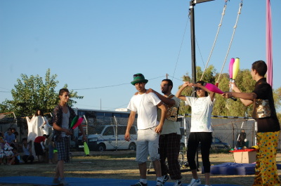A Photograph of the PCS "Mobile Circus" Show in Jenin, 2010