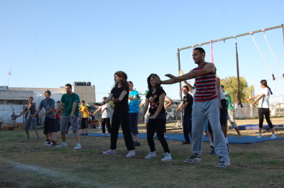 A Photograph of the PCS "Mobile Circus" Show in Jenin, 2010