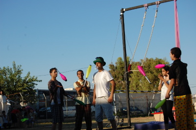 A Photograph of the PCS "Mobile Circus" Show in Jenin, 2010
