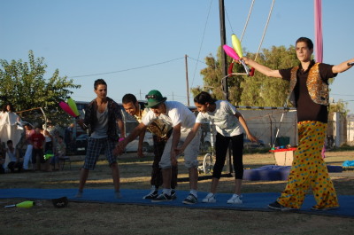 A Photograph of the PCS "Mobile Circus" Show in Jenin, 2010