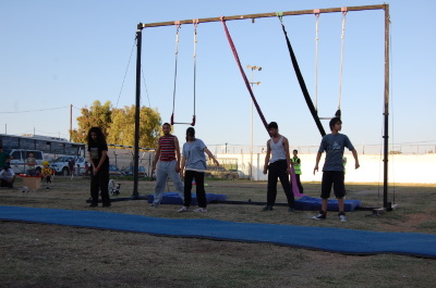 A Photograph of the PCS "Mobile Circus" Show in Jenin, 2010