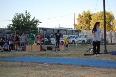 A Photograph of the PCS "Mobile Circus" Show in Jenin, 2010