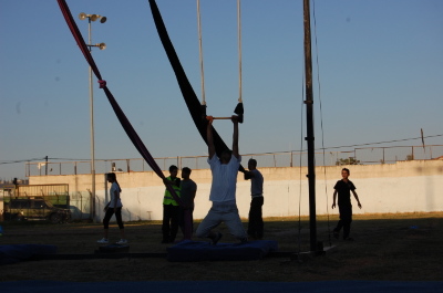 A Photograph of the PCS "Mobile Circus" Show in Jenin, 2010