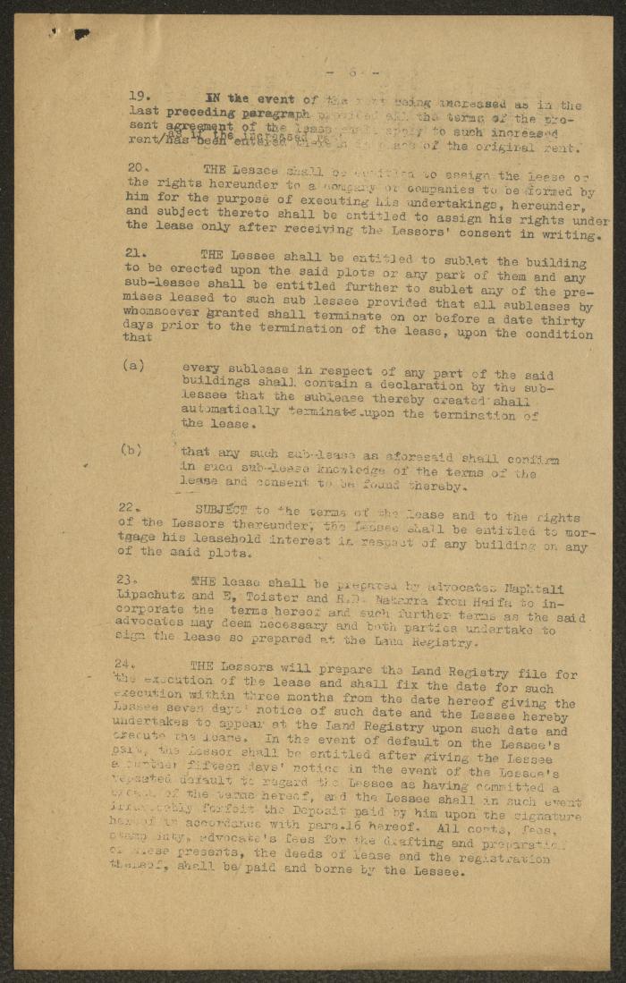 اتفاقية بين المجلس الملي الأرثوذكسي وجان زاروبي، حيفا، 11 آب 1950
