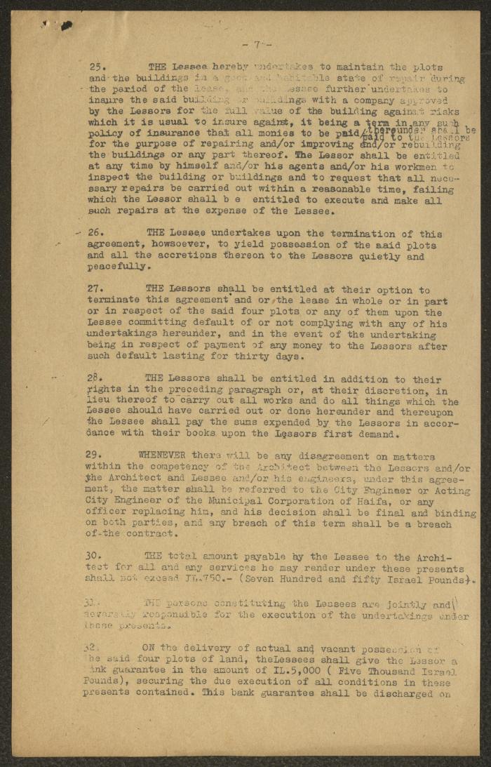 اتفاقية بين المجلس الملي الأرثوذكسي وجان زاروبي، حيفا، 11 آب 1950