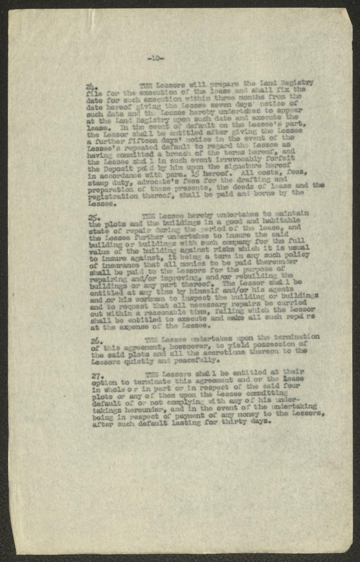Tenancy Contract Issued by the National Orthodox Council, Haifa, 15 June 1950