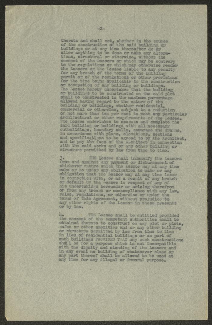 Tenancy Contract Issued by the National Orthodox Council, Haifa, 15 June 1950