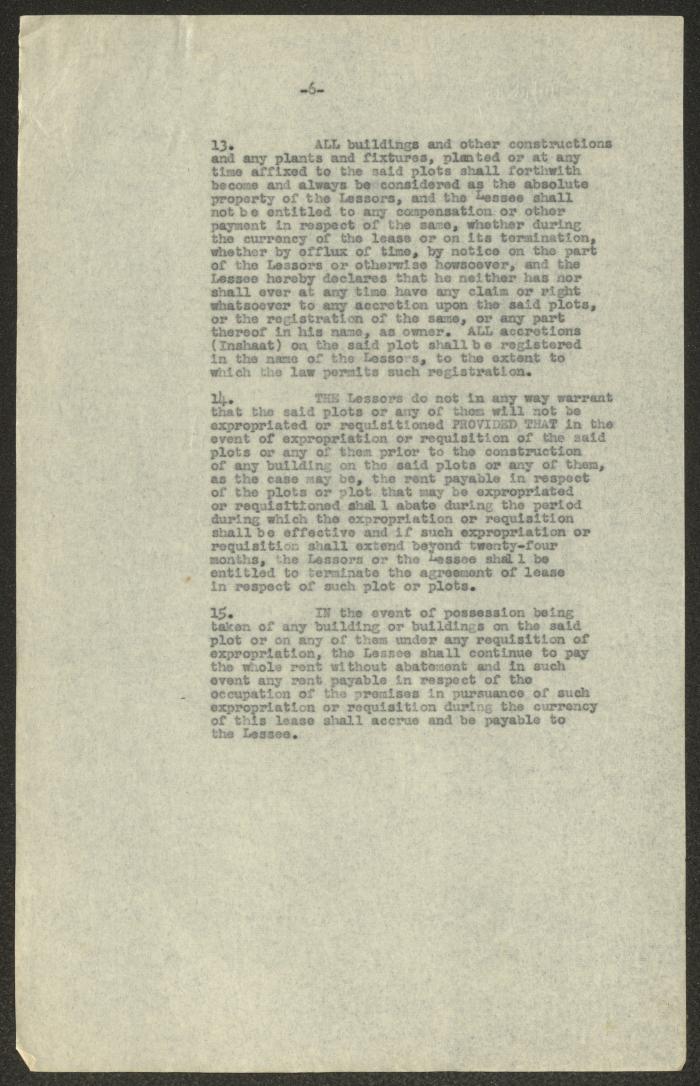 Tenancy Contract Issued by the National Orthodox Council, Haifa, 15 June 1950