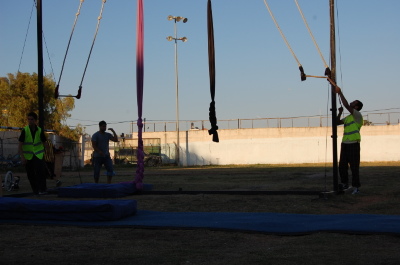 A Photograph of the PCS "Mobile Circus" Show in Jenin, 2010