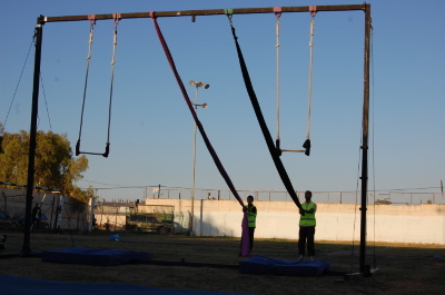 A Photograph of the PCS "Mobile Circus" Show in Jenin, 2010