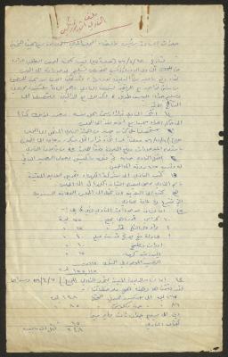 رسالة من النادي الأرثوذكسي إلى المجلس الملي الأرثوذكسي، حيفا، 15 تشرين الثاني 1956
