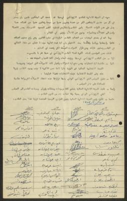 The Minutes of a Meeting of the Administrative Body of the Orthodox Club, Haifa  