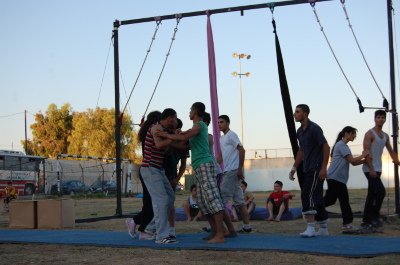A Photograph of the PCS "Mobile Circus" Show in Jenin, 2010