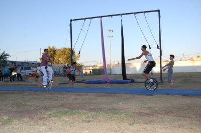 A Photograph of the PCS "Mobile Circus" Show in Jenin, 2010