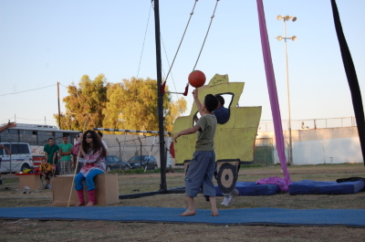 A Photograph of the PCS "Mobile Circus" Show in Jenin, 2010