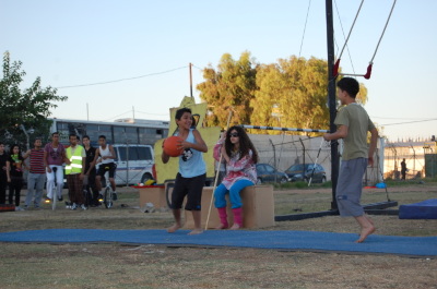 A Photograph of the PCS "Mobile Circus" Show in Jenin, 2010