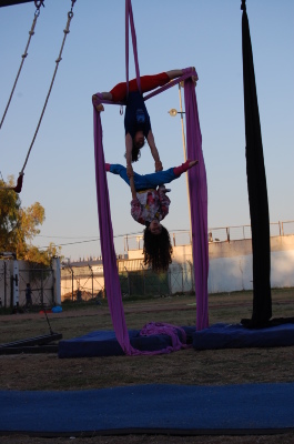 A Photograph of the PCS "Mobile Circus" Show in Jenin, 2010