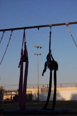 A Photograph of the PCS "Mobile Circus" Show in Jenin, 2010
