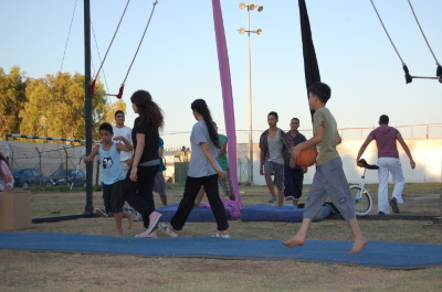 A Photograph of the PCS "Mobile Circus" Show in Jenin, 2010