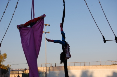 A Photograph of the PCS "Mobile Circus" Show in Jenin, 2010
