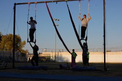 A Photograph of the PCS "Mobile Circus" Show in Jenin, 2010