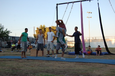 A Photograph of the PCS "Mobile Circus" Show in Jenin, 2010