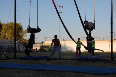 A Photograph of the PCS "Mobile Circus" Show in Jenin, 2010