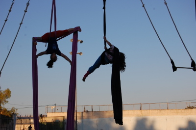 A Photograph of the PCS "Mobile Circus" Show in Jenin, 2010