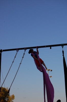 A Photograph of the PCS "Mobile Circus" Show in Jenin, 2010