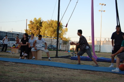 A Photograph of the PCS "Mobile Circus" Show in Jenin, 2010