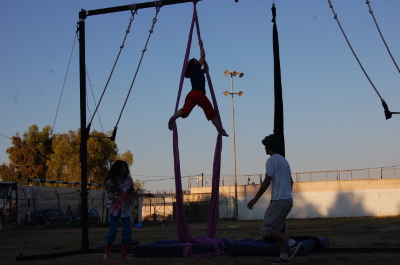 A Photograph of the PCS "Mobile Circus" Show in Jenin, 2010