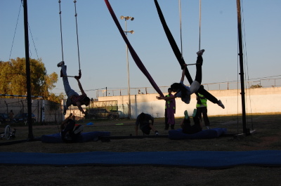 A Photograph of the PCS "Mobile Circus" Show in Jenin, 2010