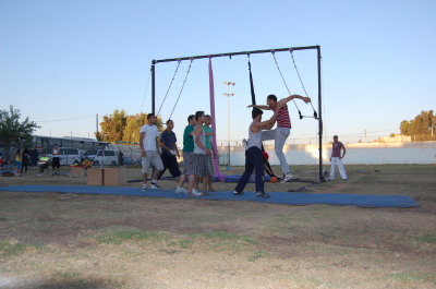 A Photograph of the PCS "Mobile Circus" Show in Jenin, 2010