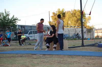 A Photograph of the PCS "Mobile Circus" Show in Jenin, 2010