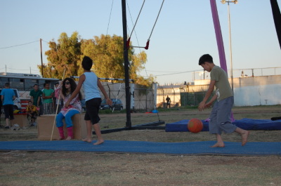 A Photograph of the PCS "Mobile Circus" Show in Jenin, 2010