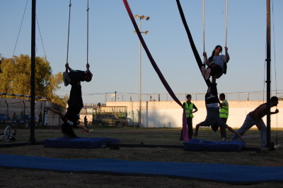 A Photograph of the PCS "Mobile Circus" Show in Jenin, 2010
